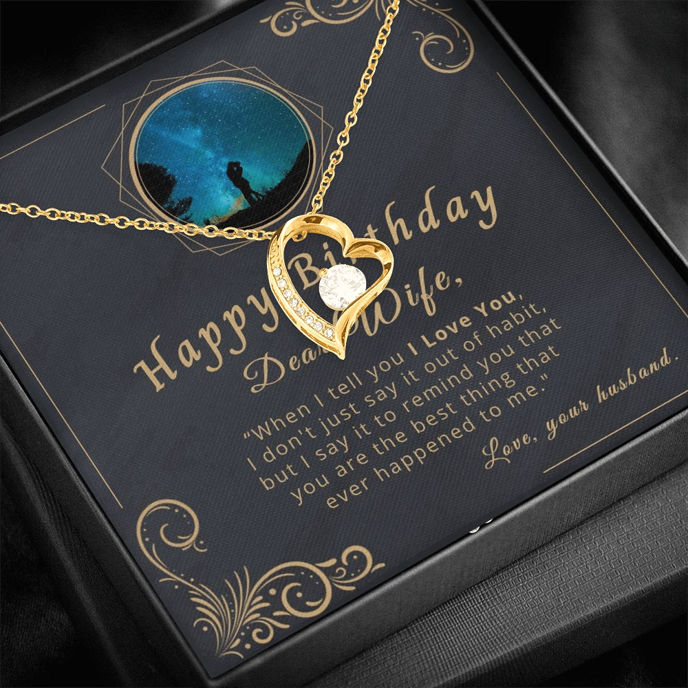 Forever Love Necklace Gift For Wife Blue Moonlight When I Tell You I Love You