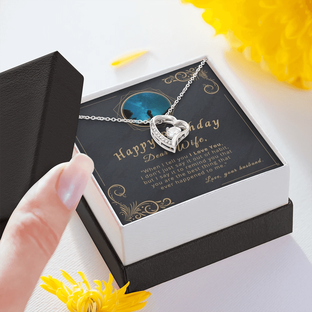 Forever Love Necklace Gift For Wife Blue Moonlight When I Tell You I Love You