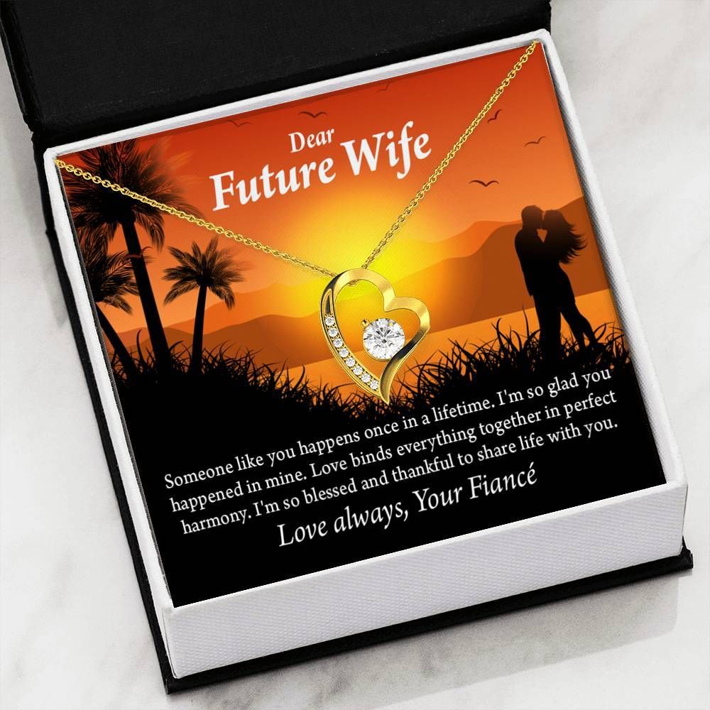 Message Card Forever Love Necklace Gift For Wife Future Wife I'm So Thankful