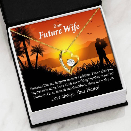 Message Card Forever Love Necklace Gift For Wife Future Wife I'm So Thankful