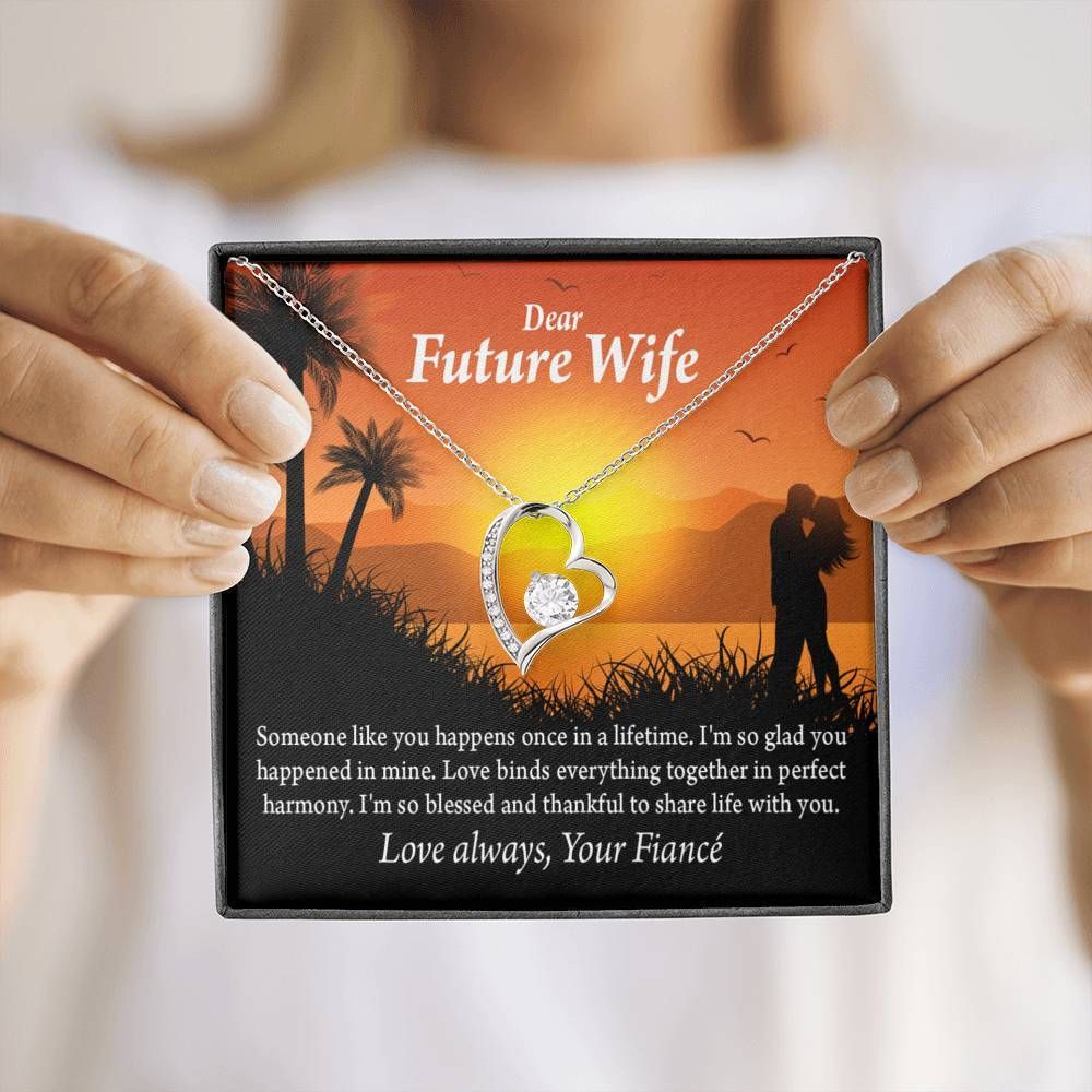 Message Card Forever Love Necklace Gift For Wife Future Wife I'm So Thankful