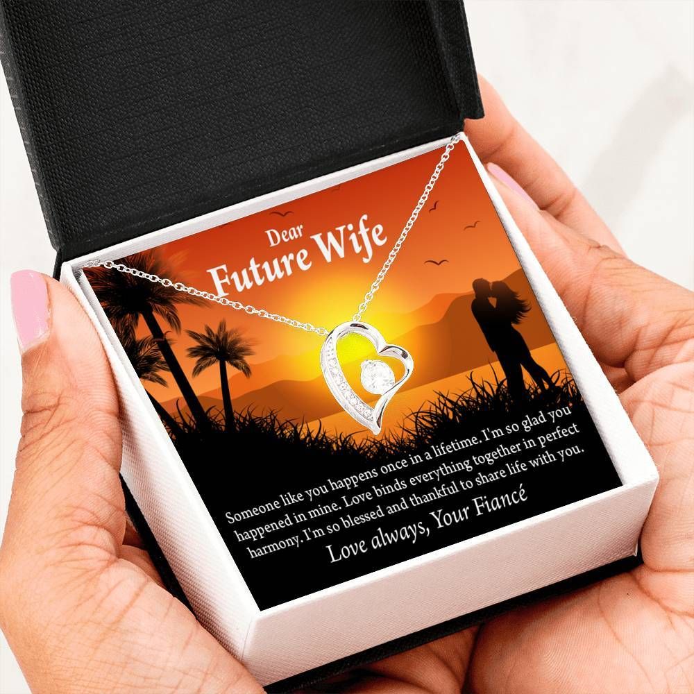 Message Card Forever Love Necklace Gift For Wife Future Wife I'm So Thankful