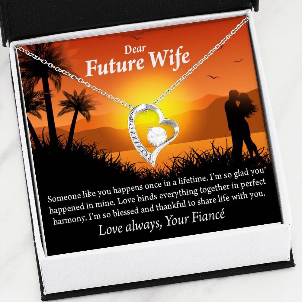 Message Card Forever Love Necklace Gift For Wife Future Wife I'm So Thankful