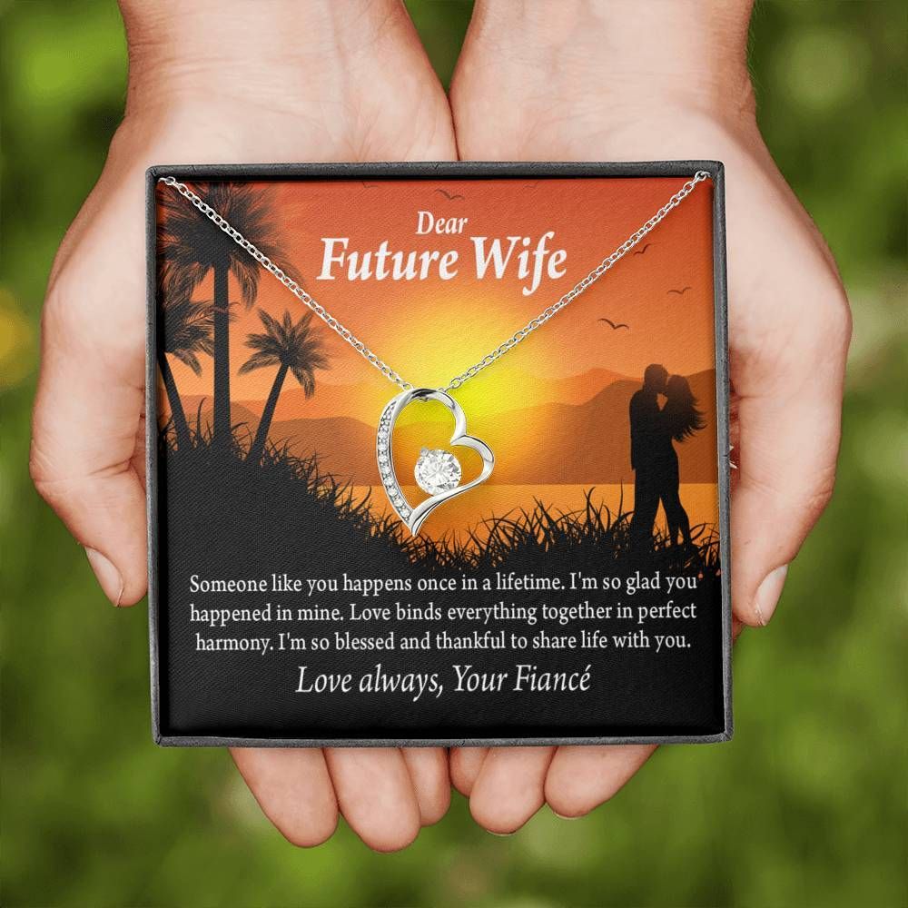 Message Card Forever Love Necklace Gift For Wife Future Wife I'm So Thankful