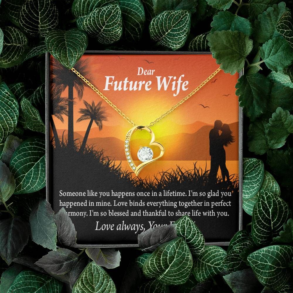 Message Card Forever Love Necklace Gift For Wife Future Wife I'm So Thankful