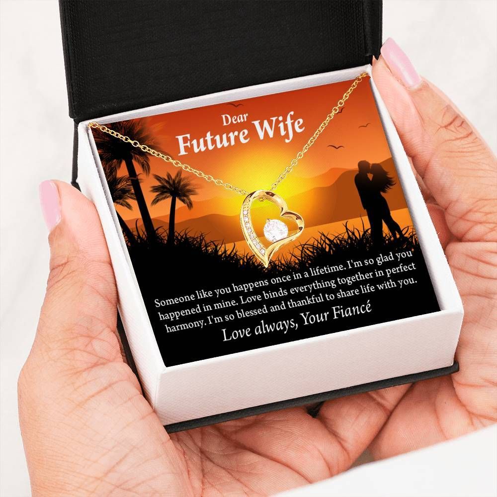 Message Card Forever Love Necklace Gift For Wife Future Wife I'm So Thankful