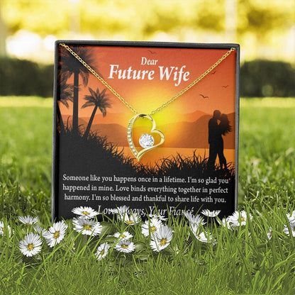 Message Card Forever Love Necklace Gift For Wife Future Wife I'm So Thankful