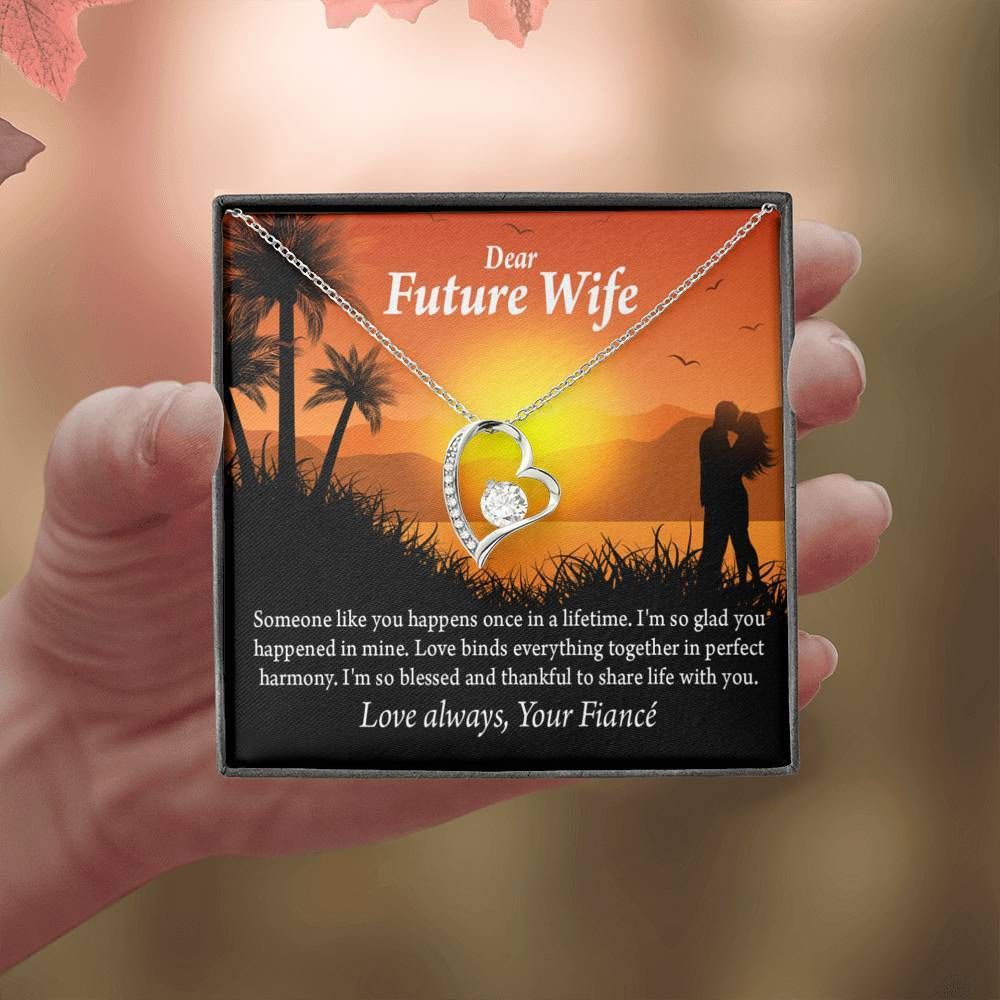 Message Card Forever Love Necklace Gift For Wife Future Wife I'm So Thankful