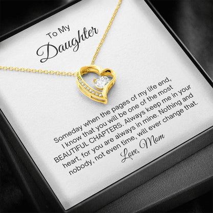 Always Keep Me In Your Heart Forever Love Necklace Mom Gift For Daughter