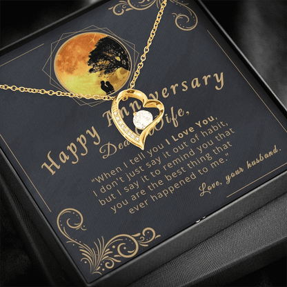 Gift For Wife Happy Anniversary When I Tell You I Love You Forever Love Necklace