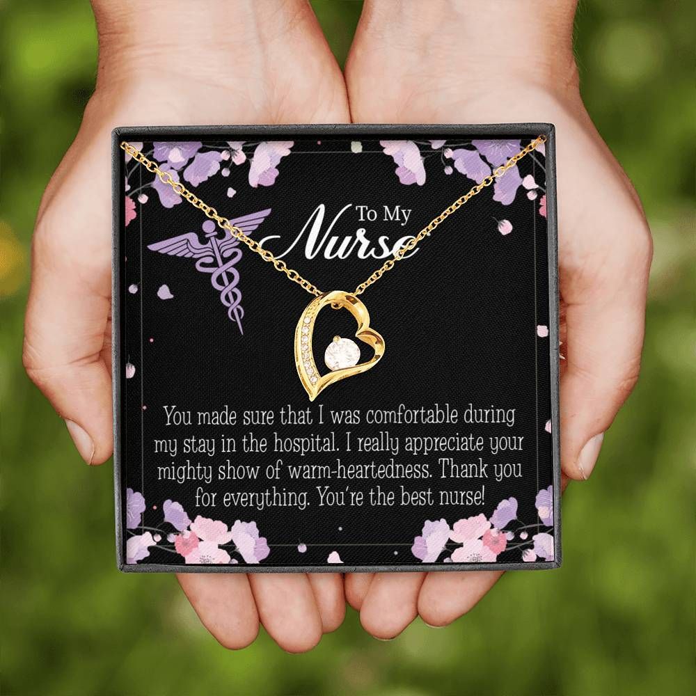 Forever Love Necklace Thank You Nurse Card You're The Best Gift For Nurse