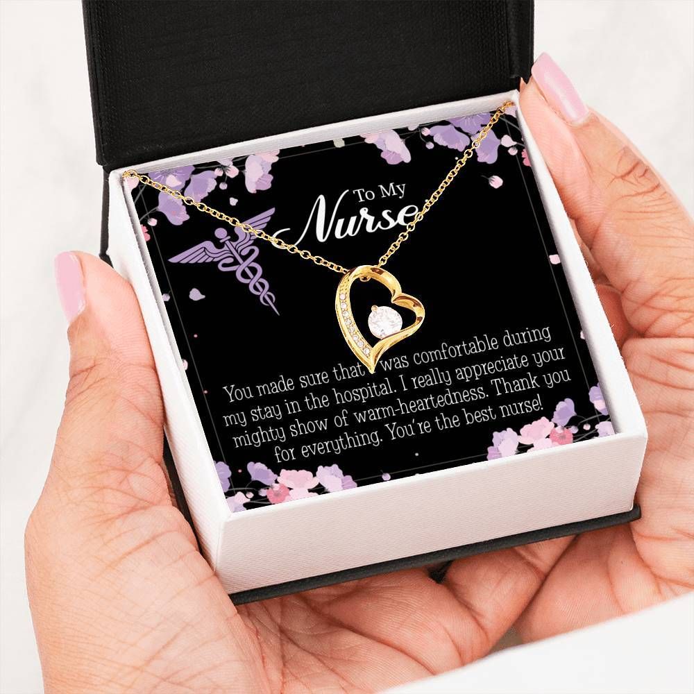 Forever Love Necklace Thank You Nurse Card You're The Best Gift For Nurse