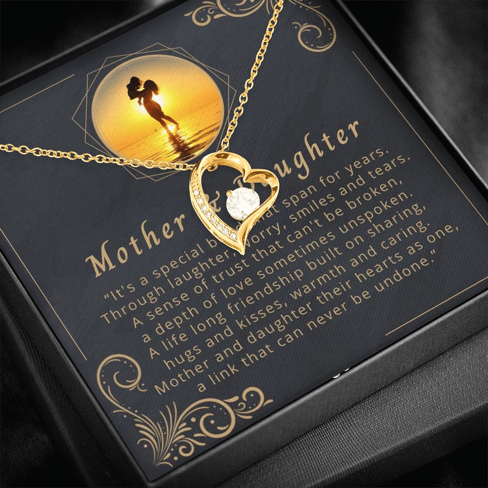 Sunset Shadow Forever Love Necklace It's A Special Bond Gift For Daughter