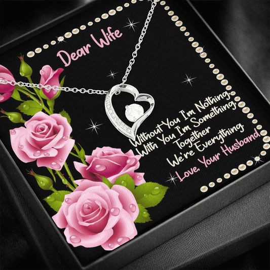 Rose Without You I'm Nothing Forever Love Necklace Gift For Wife