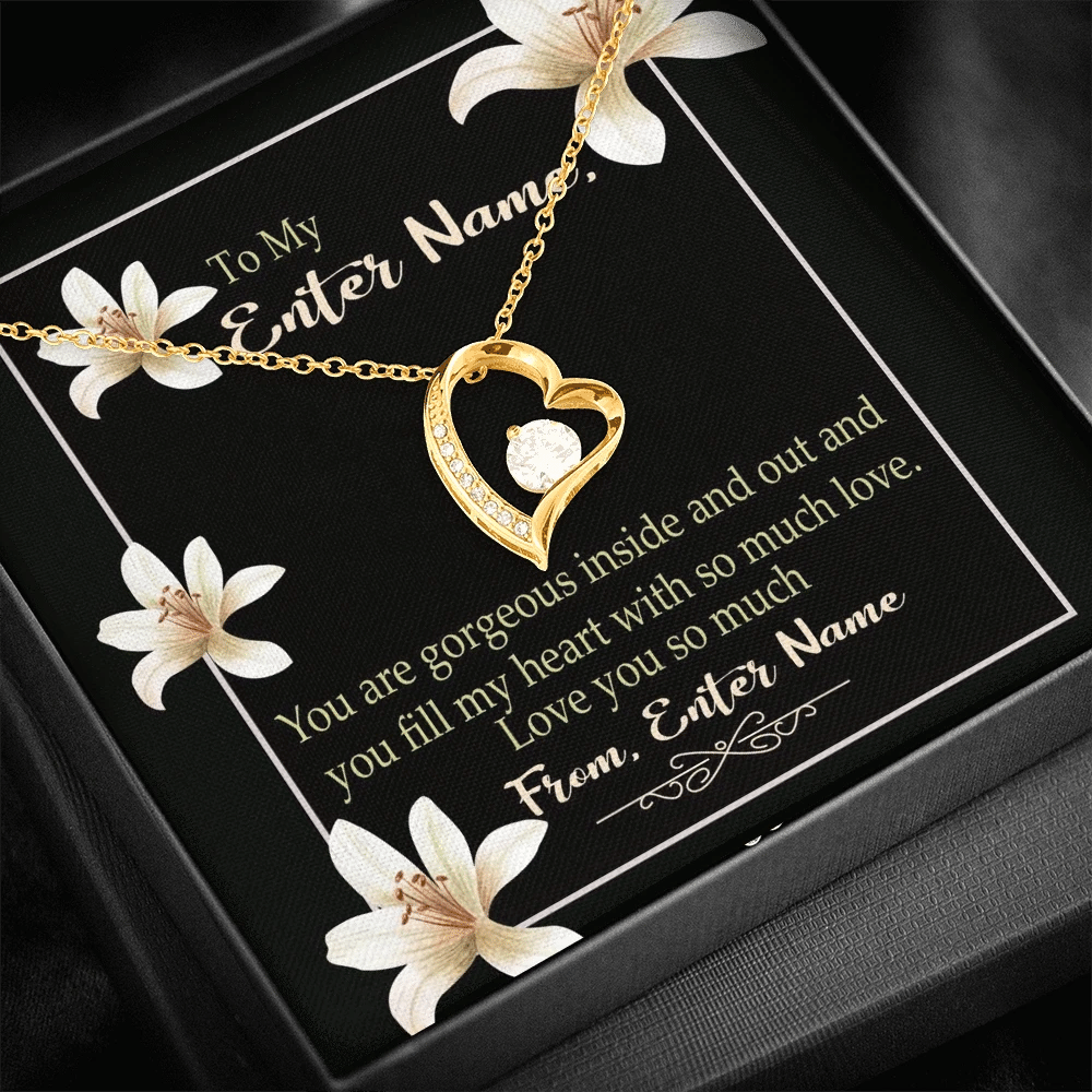 Love You So Much Forever Love Necklace Gift For Wife Custom Name