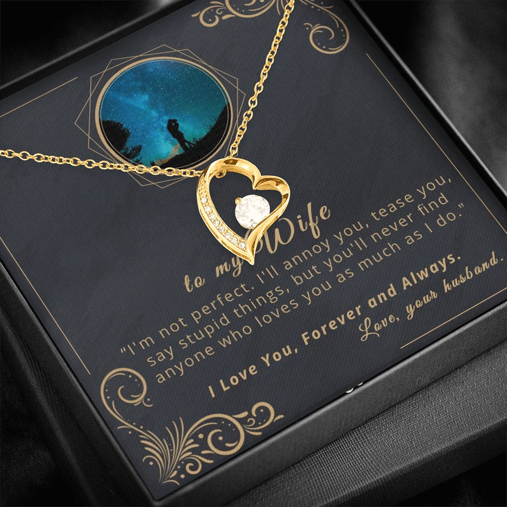 Meaningful Forever Love Necklace Gift For Wife I'm Not Perfect