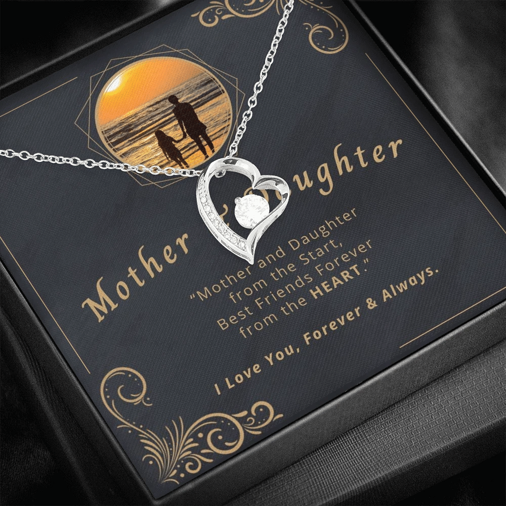 Luxury Gift For Mom Mother And Daughter From The Start Forever Love Necklace