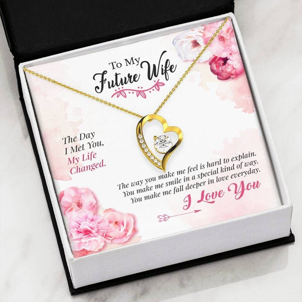 Great Gift For Wife Future Wife Forever Love Necklace The Day I Met You