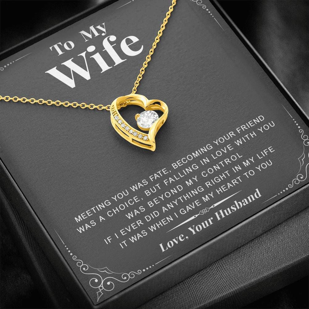 Gift For Wife Forever Love Necklace Message Card Falling In Love