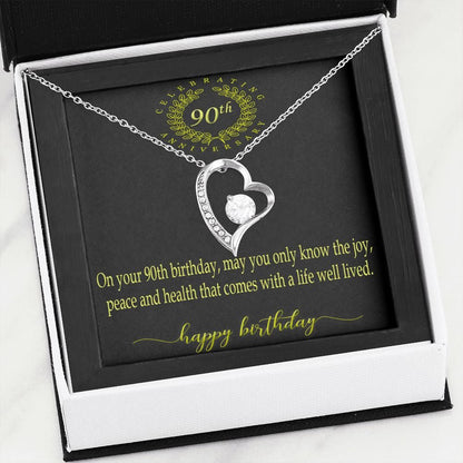 Meaningful Quotes Gift For Grandma Happy 90th Birthday Forever Love Necklace