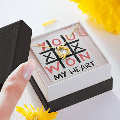 You Won My Heart Anniversary Gift Forever Love Necklace