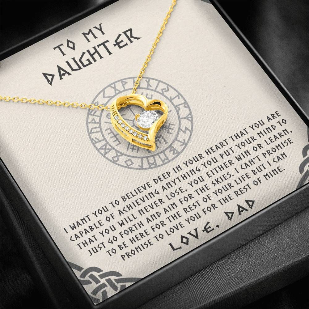 Dad Gift For Daughter Forever Love Necklace You Will Never Lose