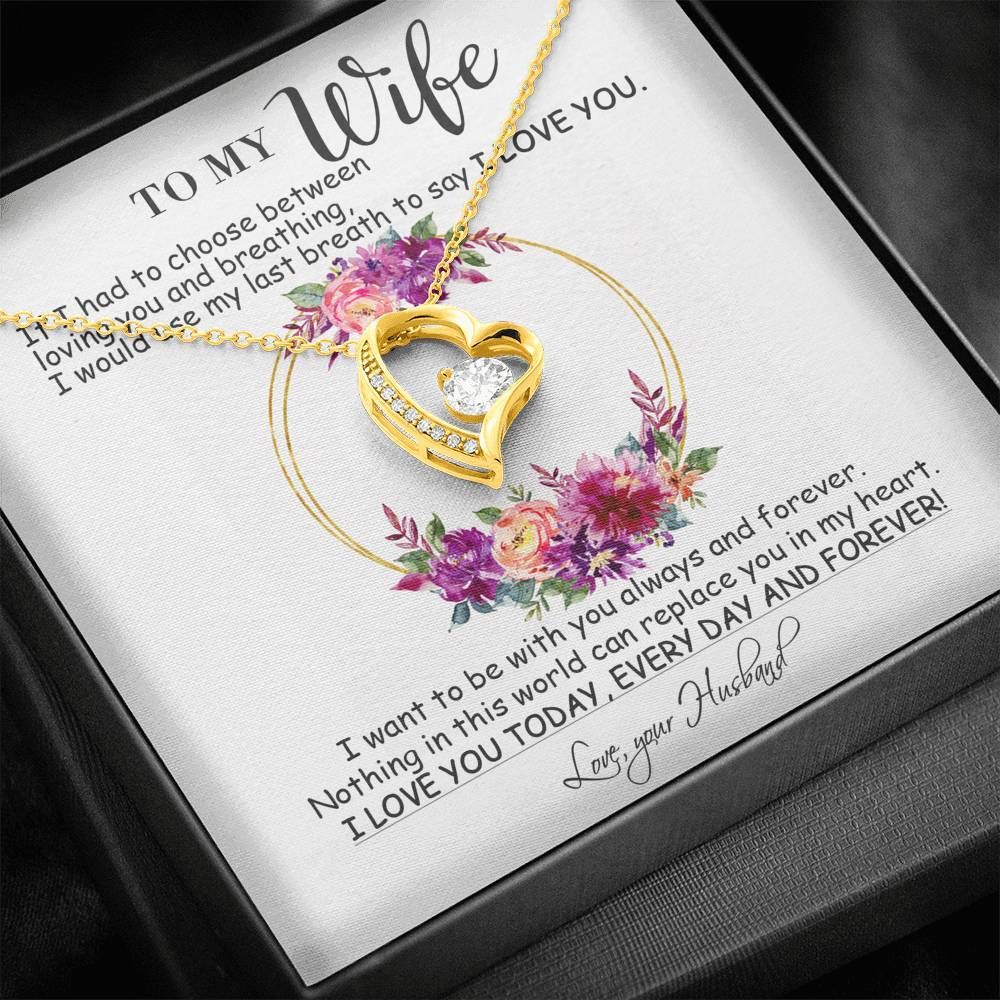 Forever Love Necklace Gift For Wife I Love You Forever And Always