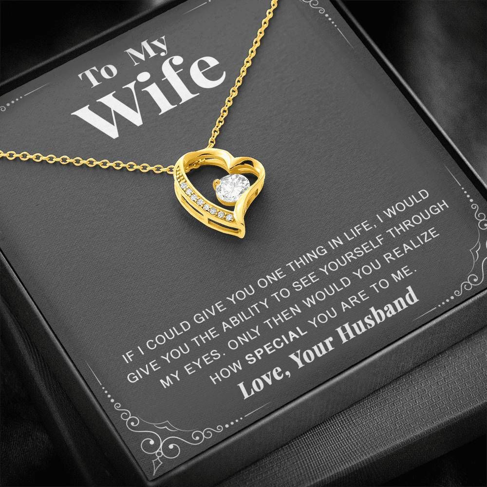 Husband Gift For Wife See Yourself Through Forever Love Necklace