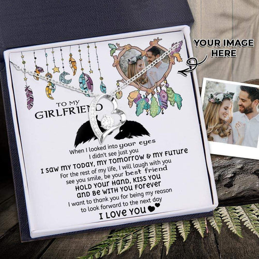 Custom Photo Forever Love Necklace Gift For Wolf Lovers Be With You Forever