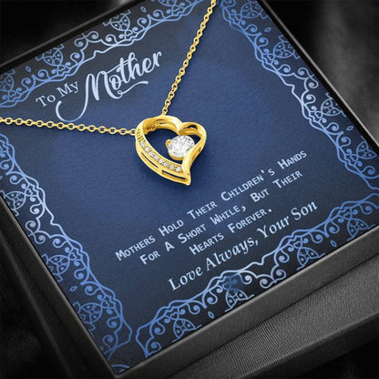 Blue Paisley Son Gift For Mom Forever Love Necklace Thank You