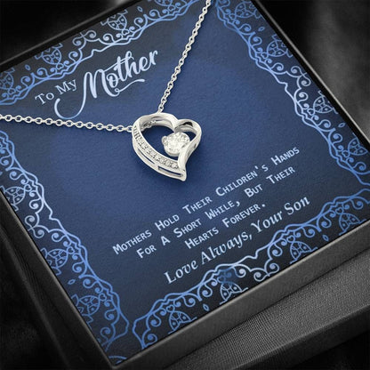 Blue Paisley Son Gift For Mom Forever Love Necklace Thank You