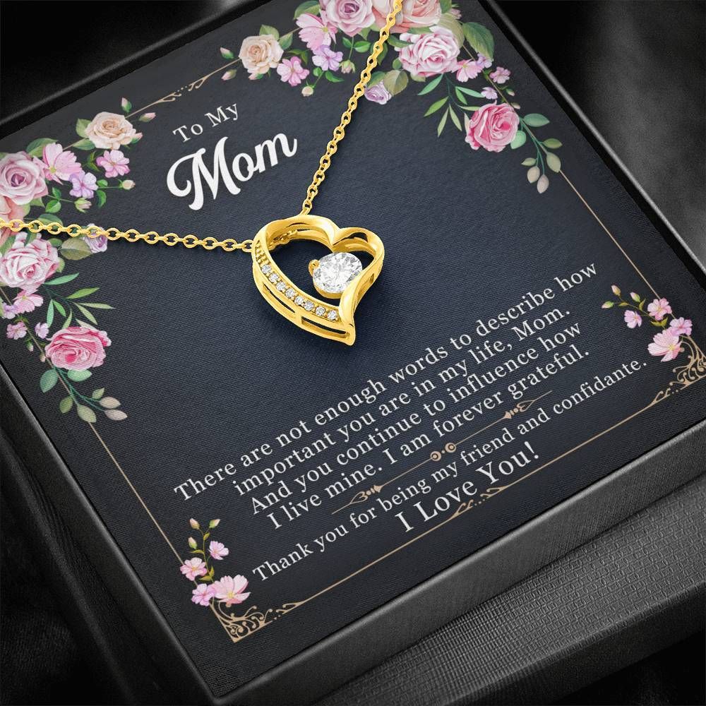 Thank You For Being My Friend Forever Love Necklace Gift For Mom