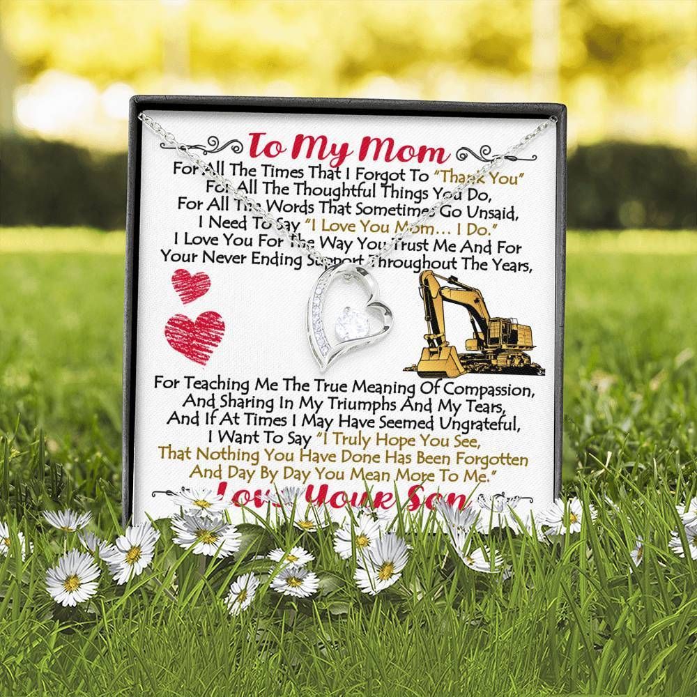 Tractor Son Gift For Mom Mama Forever Love Necklace Day By Day You Mean More To Me