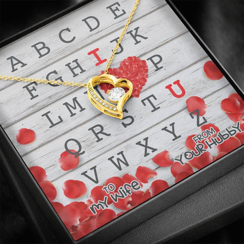 Forever Love Necklace Gift For Wife Alphabet I Love You