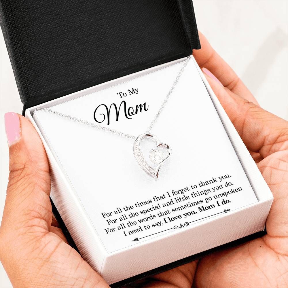 Gift For Mom Forever Love Necklace I Love You Mom I Do