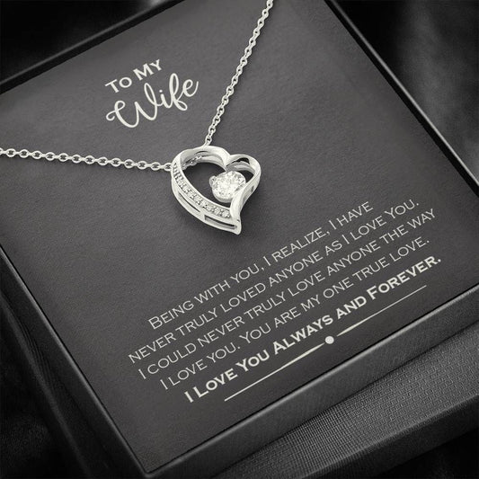 Forever Love Necklace Gift For Wife My One True Love