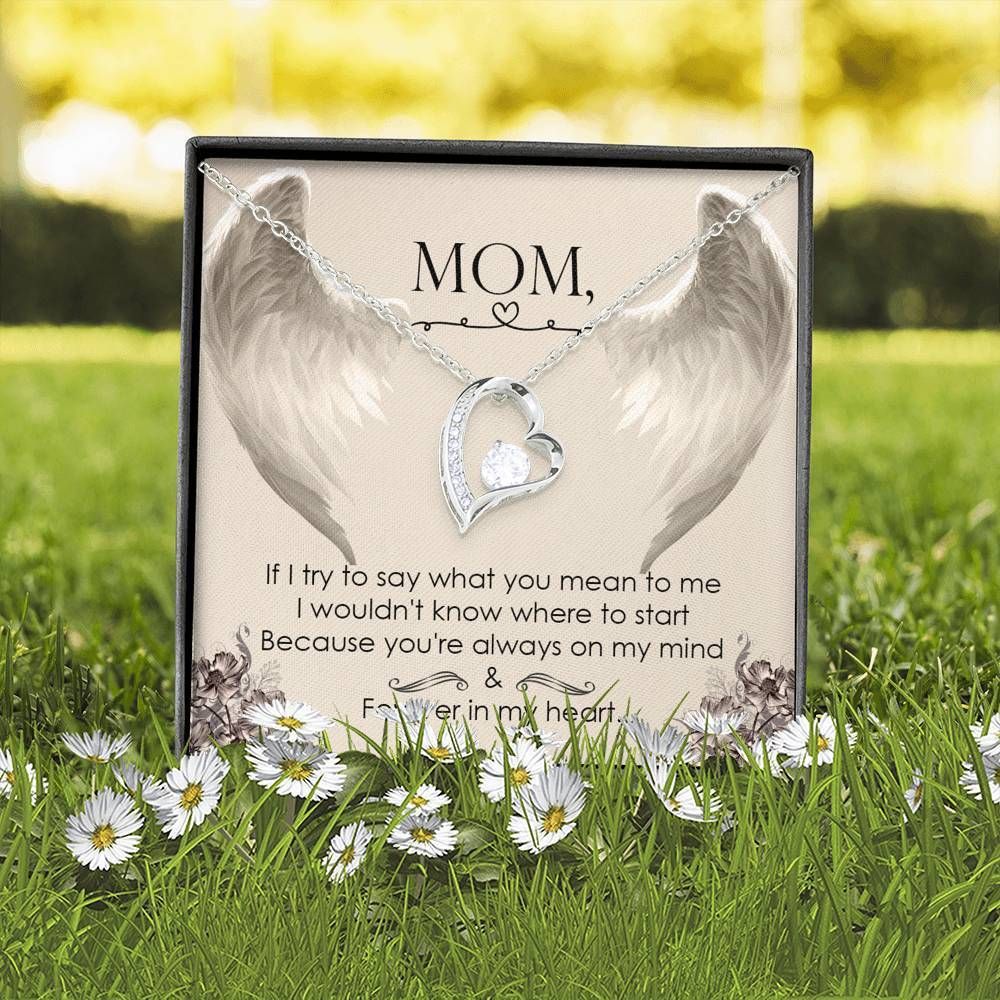 Gift For Mom Mama Forever Love Necklace You're Always In My Mind