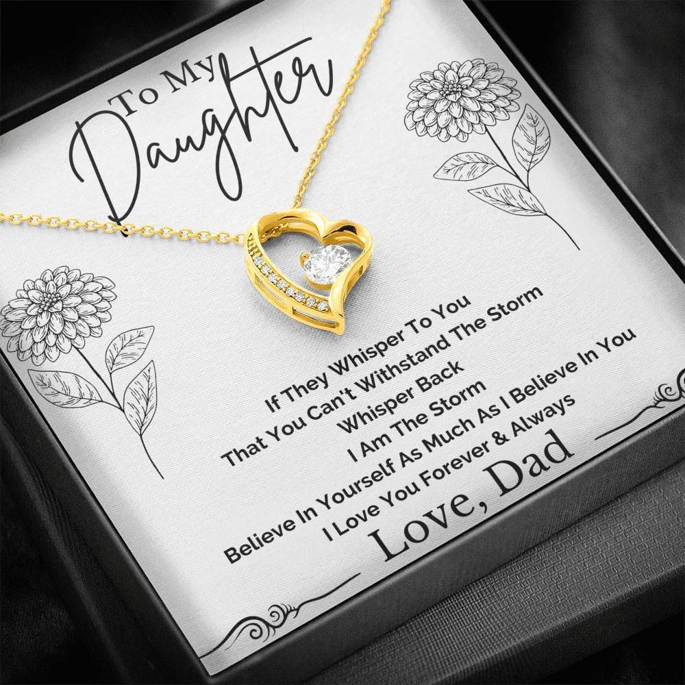 Forever Love Necklace Dad Gift For Daughter Love You Forever