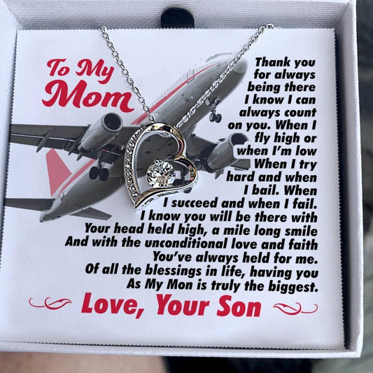 Pilot Son Gift For Mom Forever Love Necklace Thank You For Always Being There