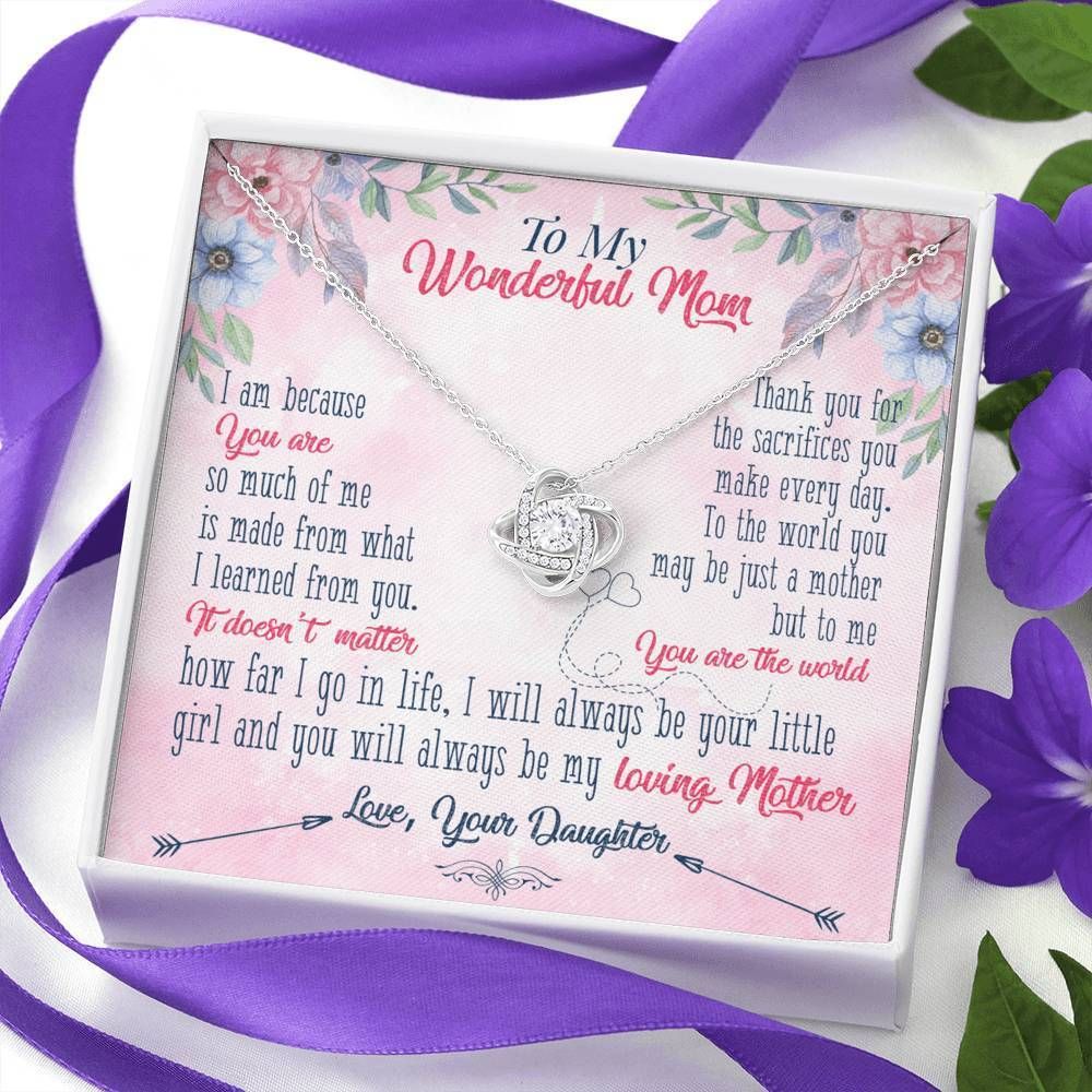 Daughter Gift For Mom Mama Forever Love Necklace You Are The World