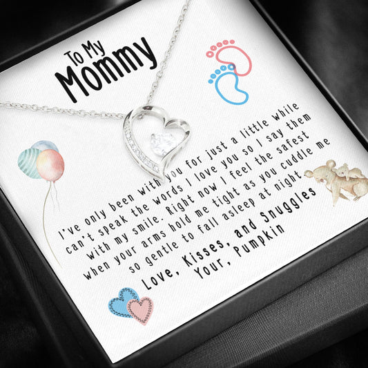 Gift For Mom Forever Love Necklace I Feel The Safest In Your Arm