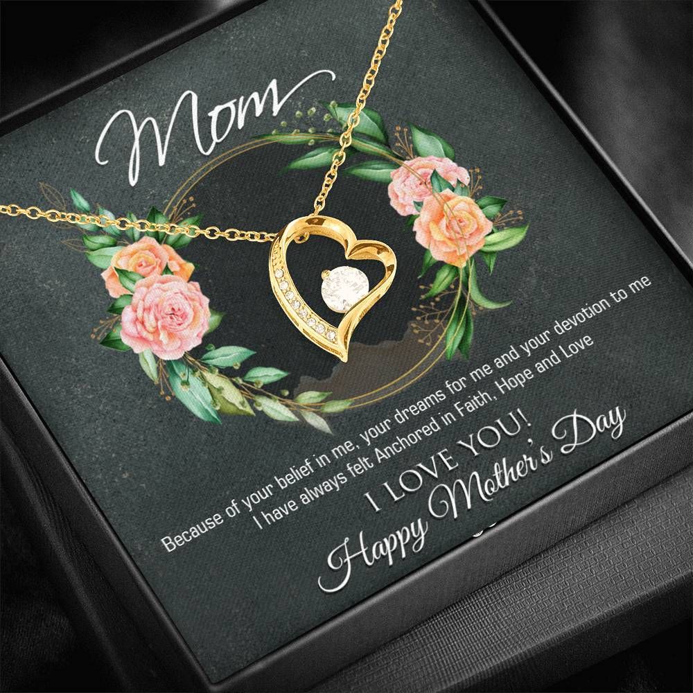 Gift For Mom Forever Love Necklace I Love You Happy Mother's Day