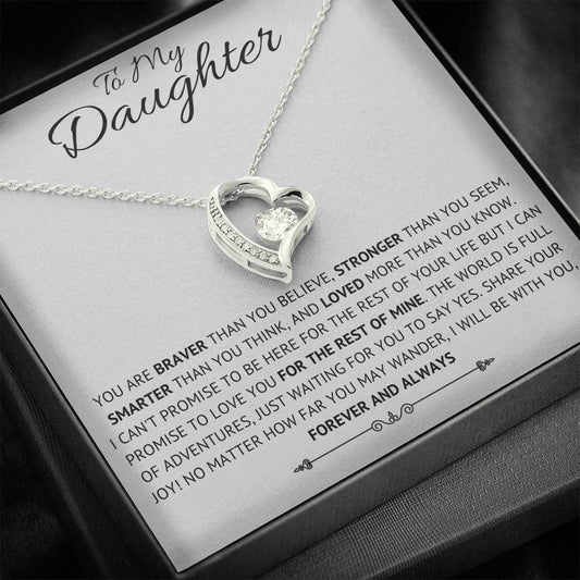 Forever Love Necklace Mom Gift For Daughter I Will Be With You