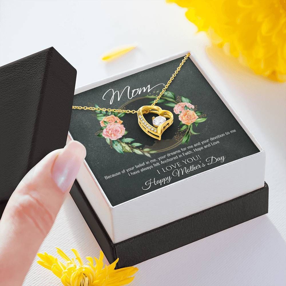 Gift For Mom Forever Love Necklace I Love You Happy Mother's Day