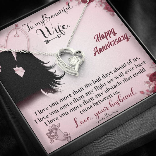 Forever Love Necklace Gift For Wife Love You More Than Any Fight