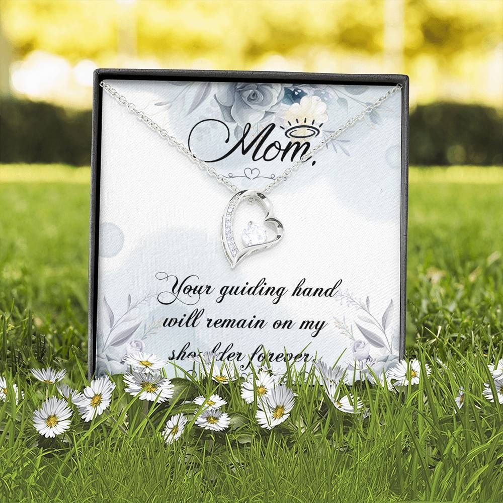 Grey Rose Gift For Mom Forever Love Necklace Thank For Your Guiding