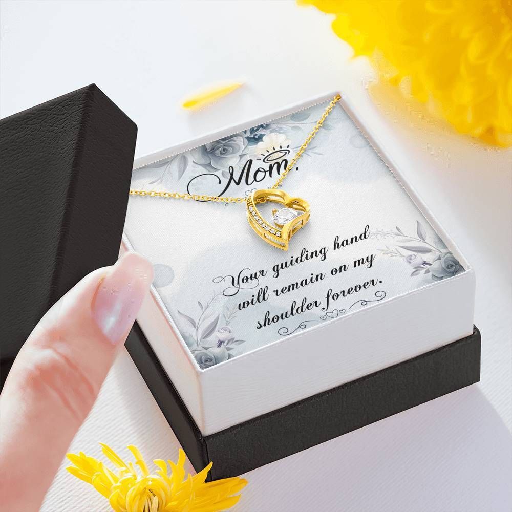 Grey Rose Gift For Mom Forever Love Necklace Thank For Your Guiding