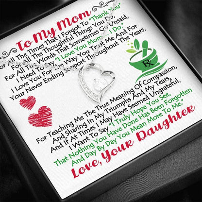 Bartender Daughter Gift For Mom Forever Love Necklace You Mean More To Me