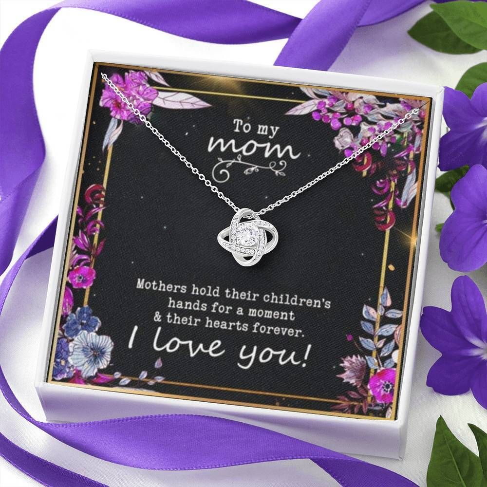 Gift For Mom Mama Forever Love Necklace Mothers Hold Their Children's Hands For A Moment