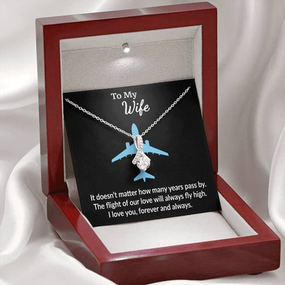 Blue Airplane Forever Love Necklace Gift For Wife Love You Forever